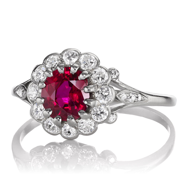 1-2 Carats gemstones  vintage engagement ring