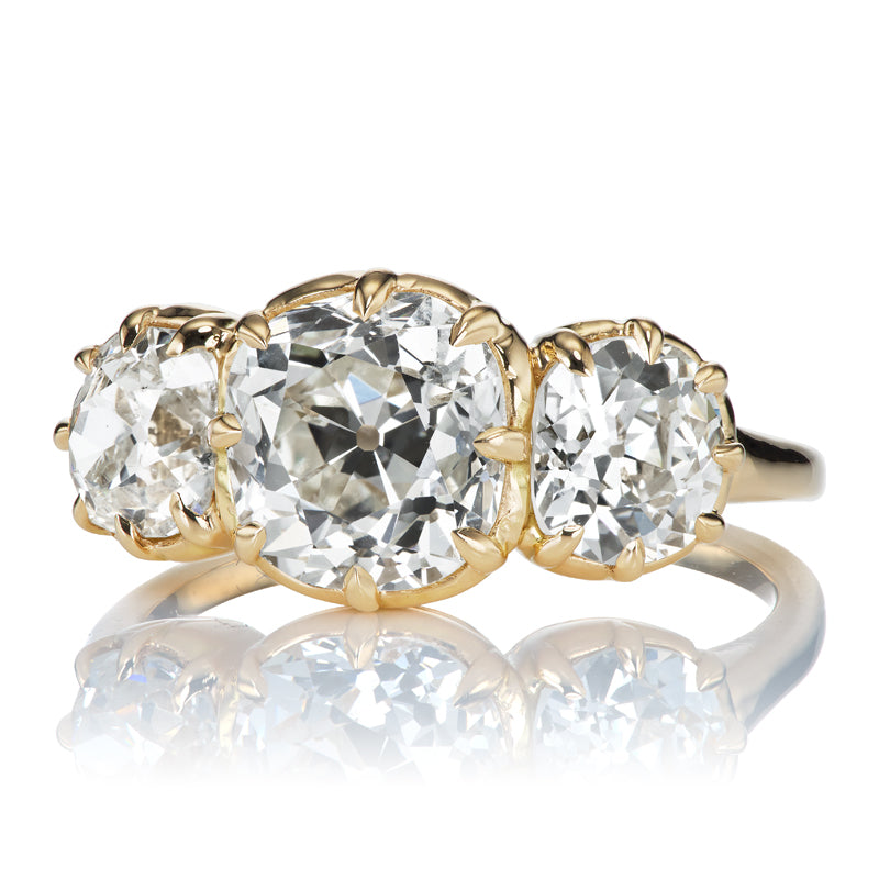 2.20ct Old Mine Cut Diamond diamond engagement ring