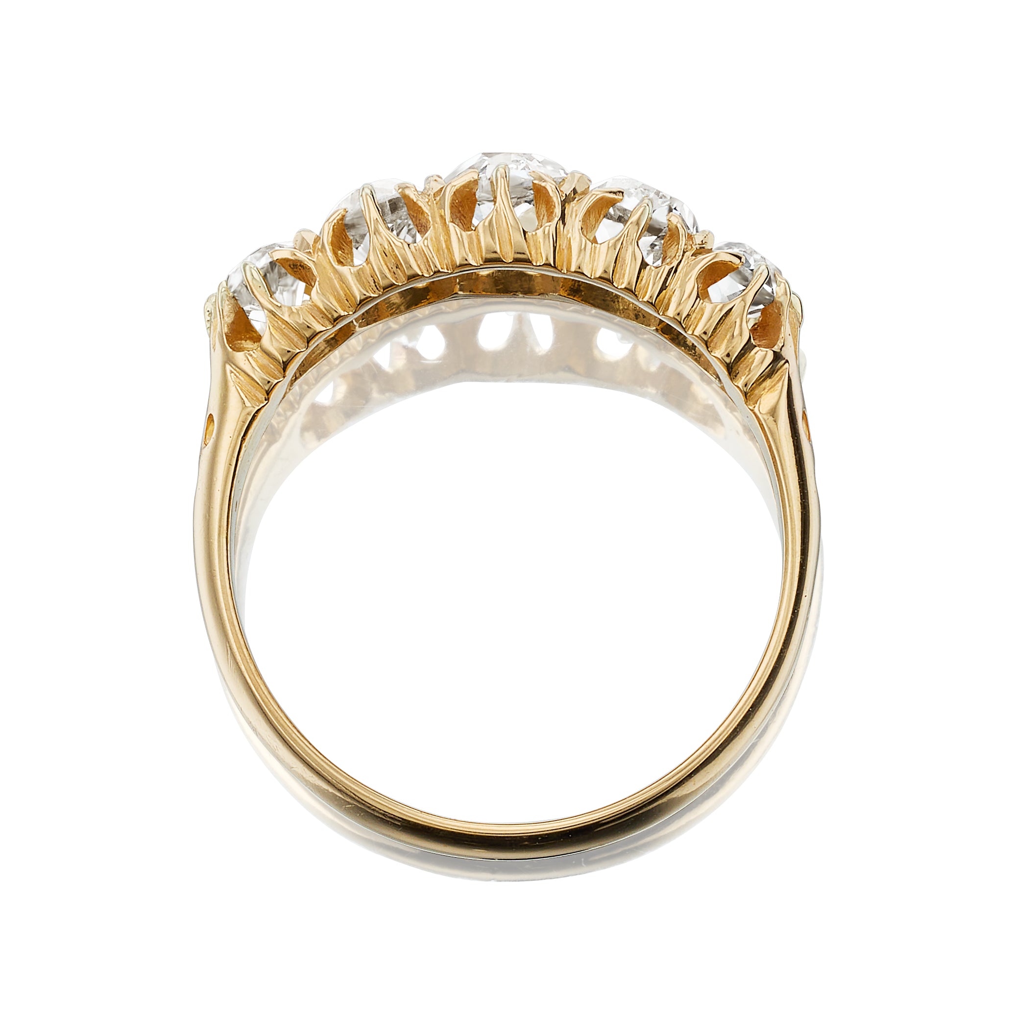 Antique Five Stone Half Hoop