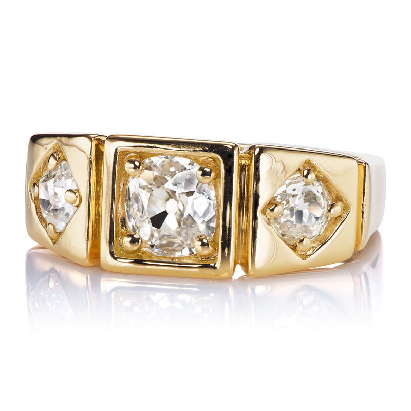 0.60ct old mine cut diamond diamond engagement ring