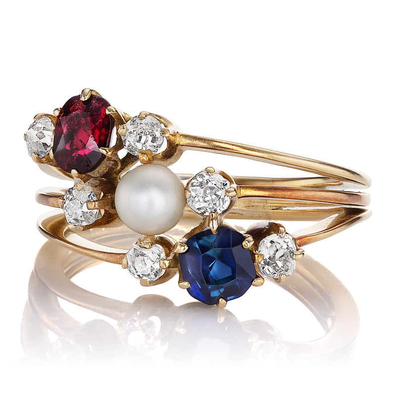 ANTIQUE diamond with gemstone