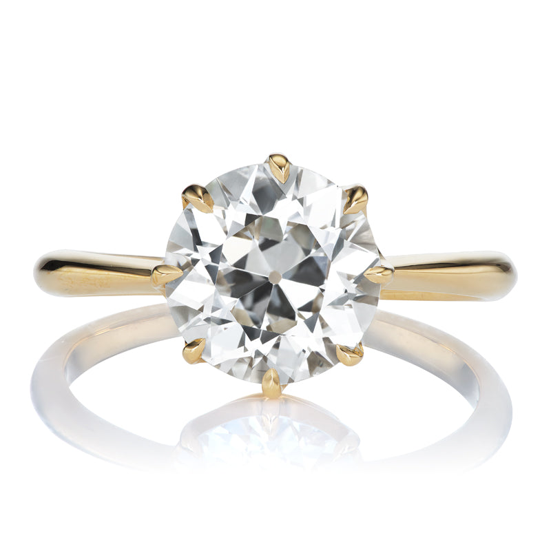 2.38 Carat Transitional Cut Diamond Solitaire Engagement Ring