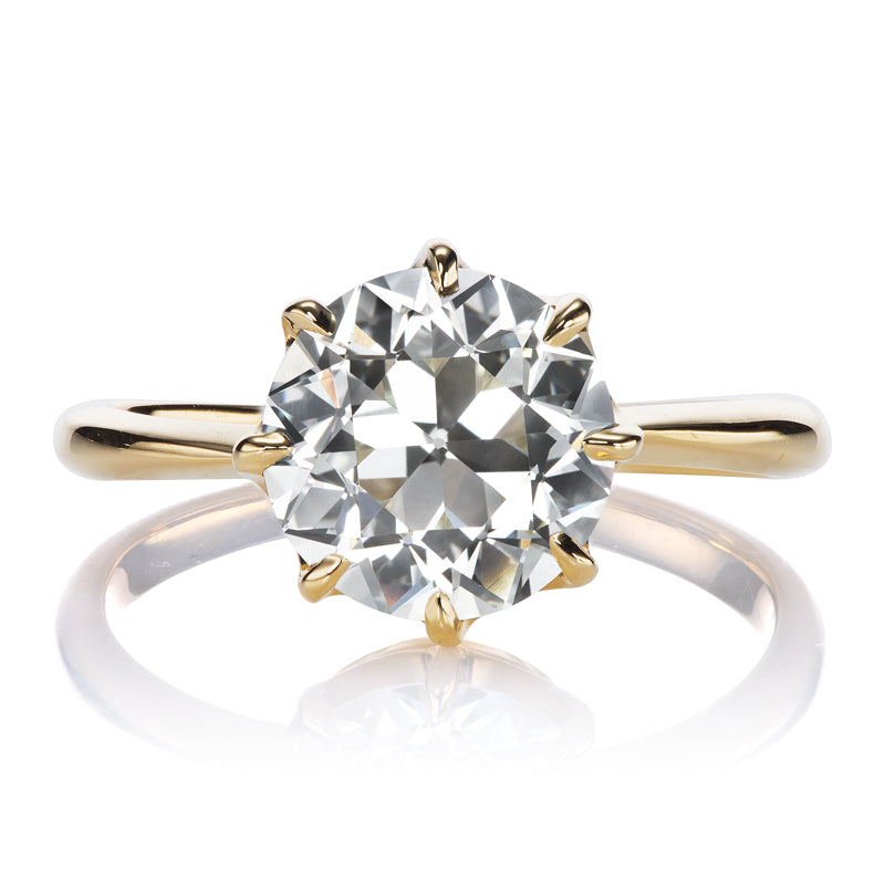 2.54 Carat Transitional Cut Diamond Solitaire Ring