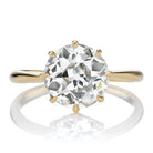 3 Carat Old European Cut Diamond Solitaire Engagement Ring