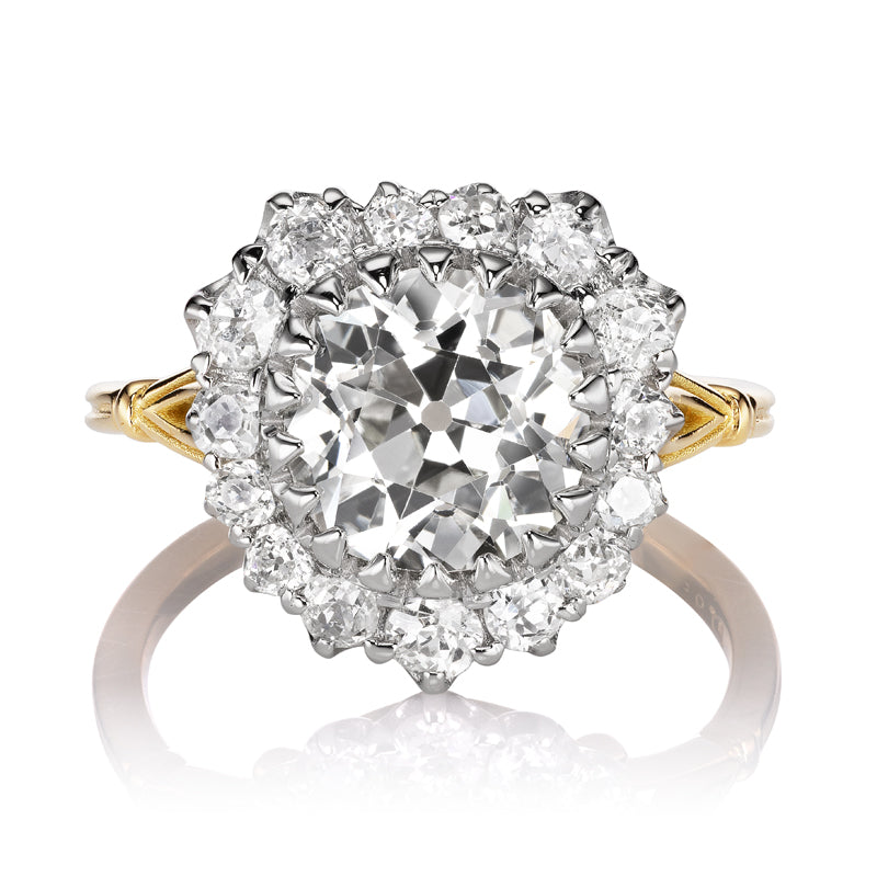 Heart Cluster Antique Diamond Ring
