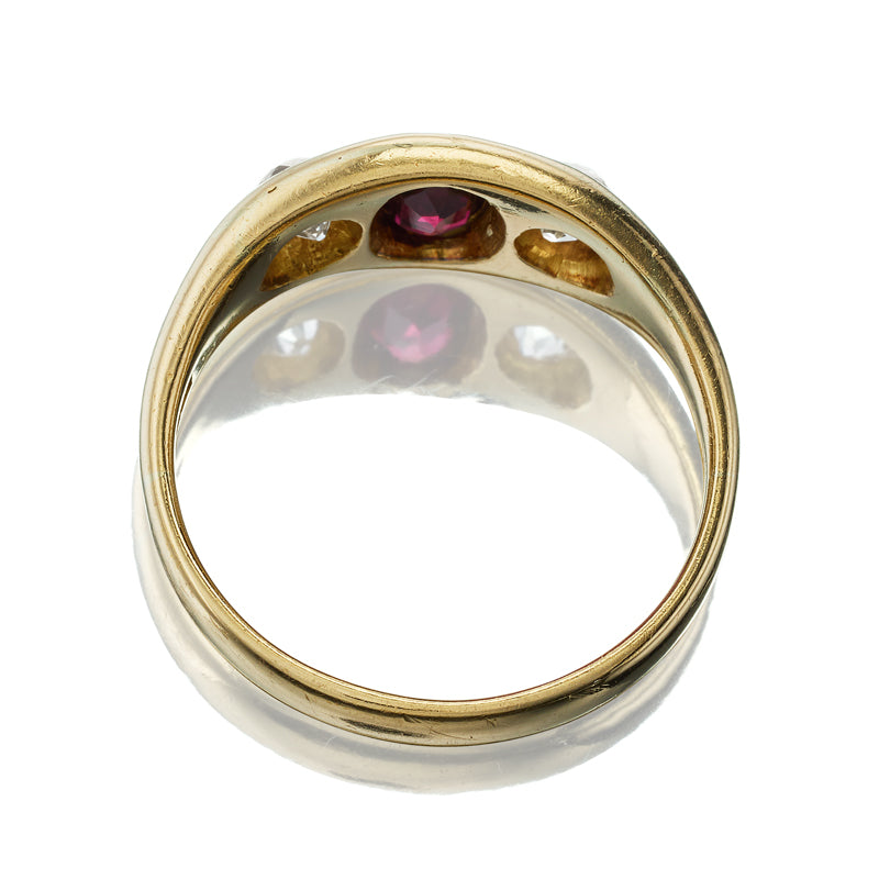 Garnet and Diamond Ring diamond with gemstone