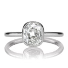 1 Carat Old Mine Cut Diamond in Sleek Platinum Bezel Setting