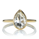 <h1>1 Carat Antique Pear Cut Diamond in Yellow Gold Bezel Setting</h1> <p>&nbsp;</p>