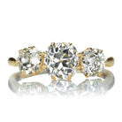 1.16 Carat Old Mine Cut Center Stone Three Stone Ring
