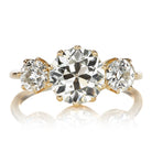 2.03 Carat Transitional Cut Diamond Three Stone Engagement Ring