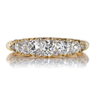 Victorian Era Antique Diamond Half Hoop Ring