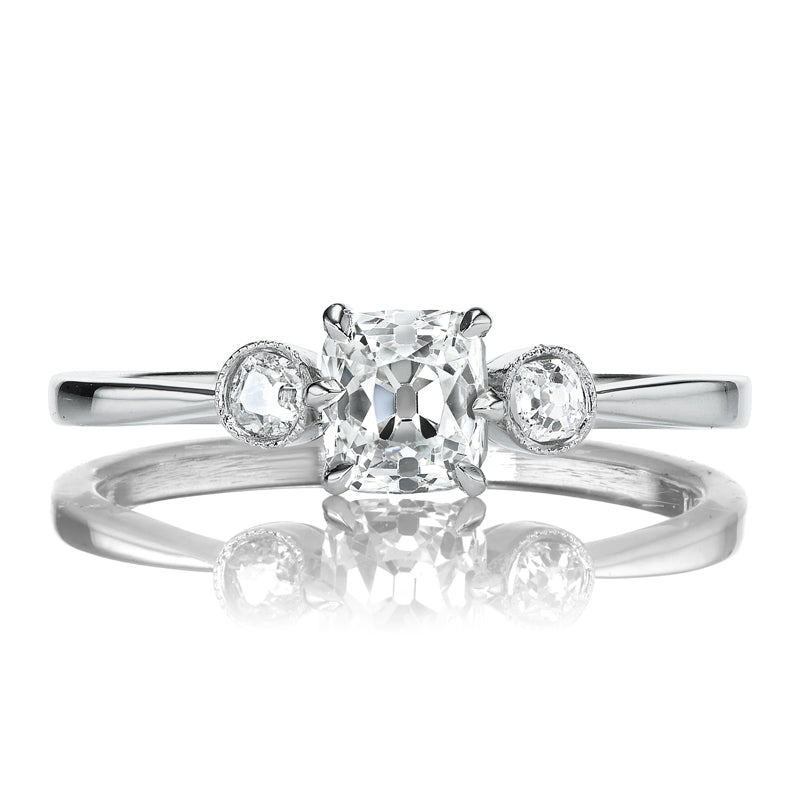 Charming Platinum Peruzzi Cut Diamond Ring