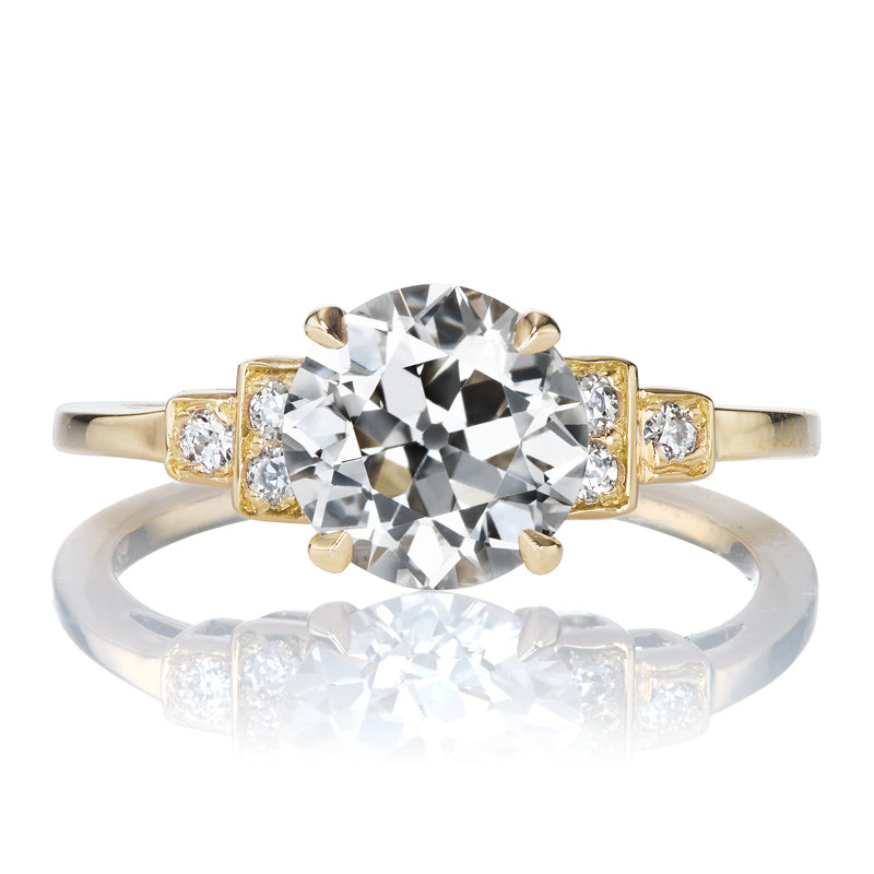 1.70ct Transitional Cut Diamond Ring with Side Stones