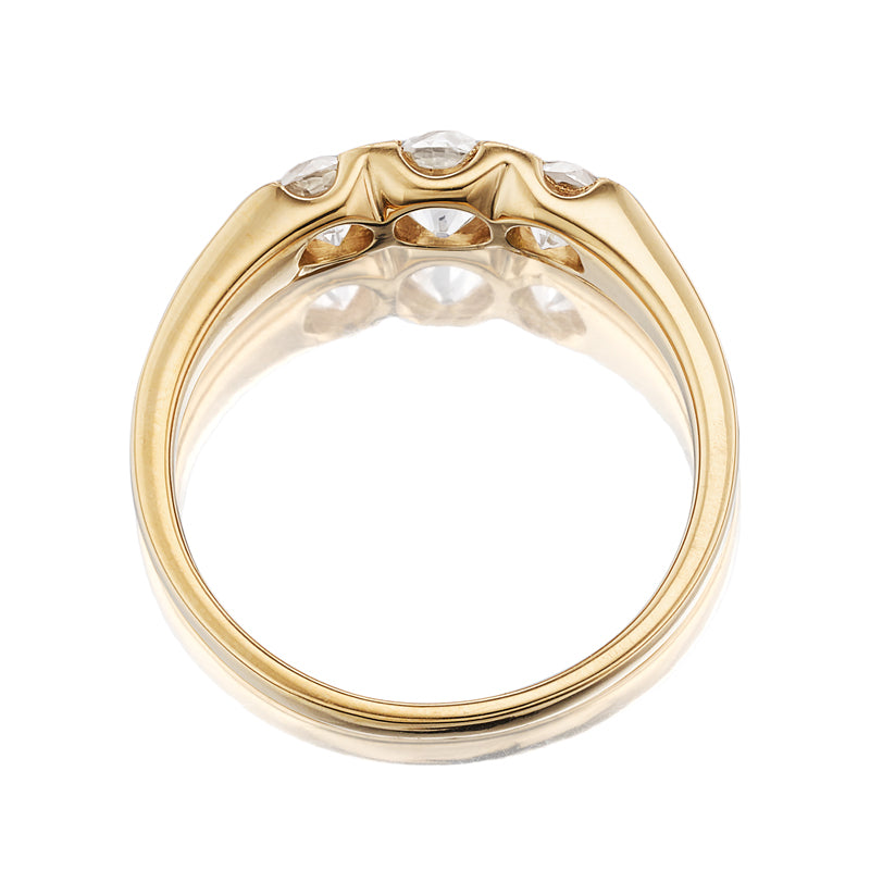 j-k-l color, vs clarity diamond in yellow gold setting