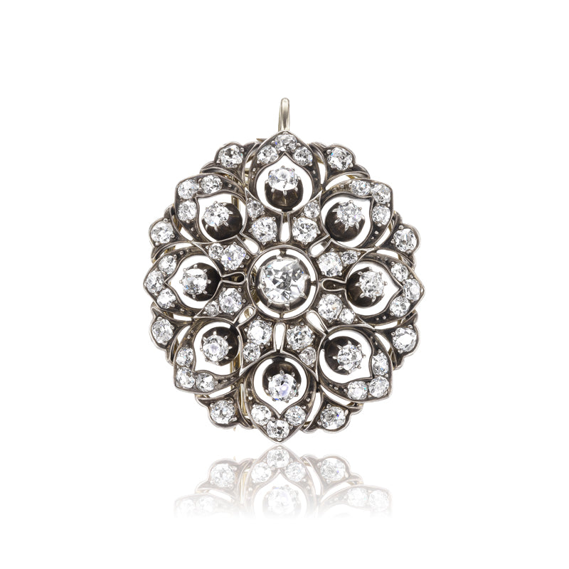 Antique Victorian Diamond Convertible Pendant Brooch