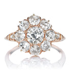 Vintage Old Mine Cut Diamond Cluster Rin