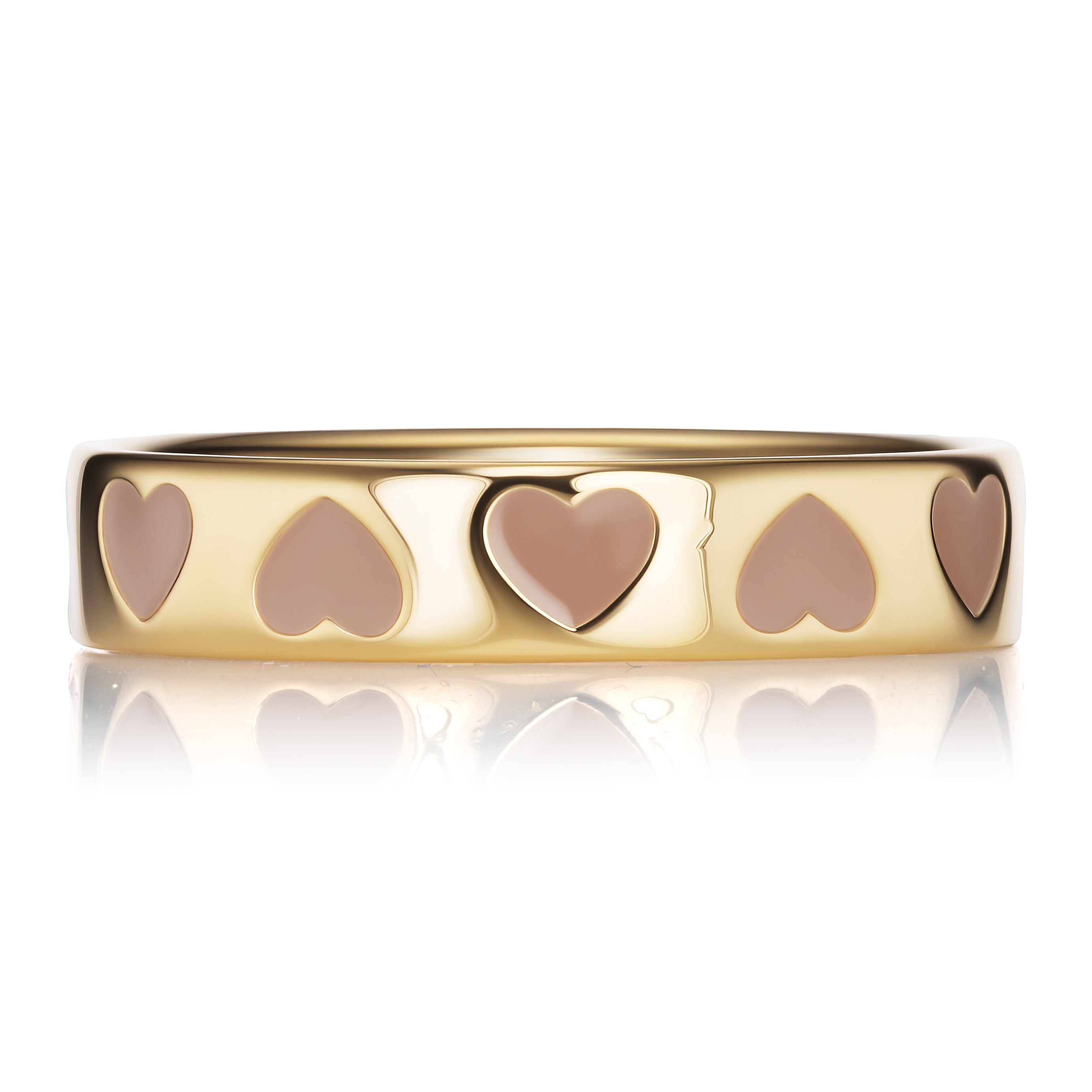 Pink Heart Enamel Band