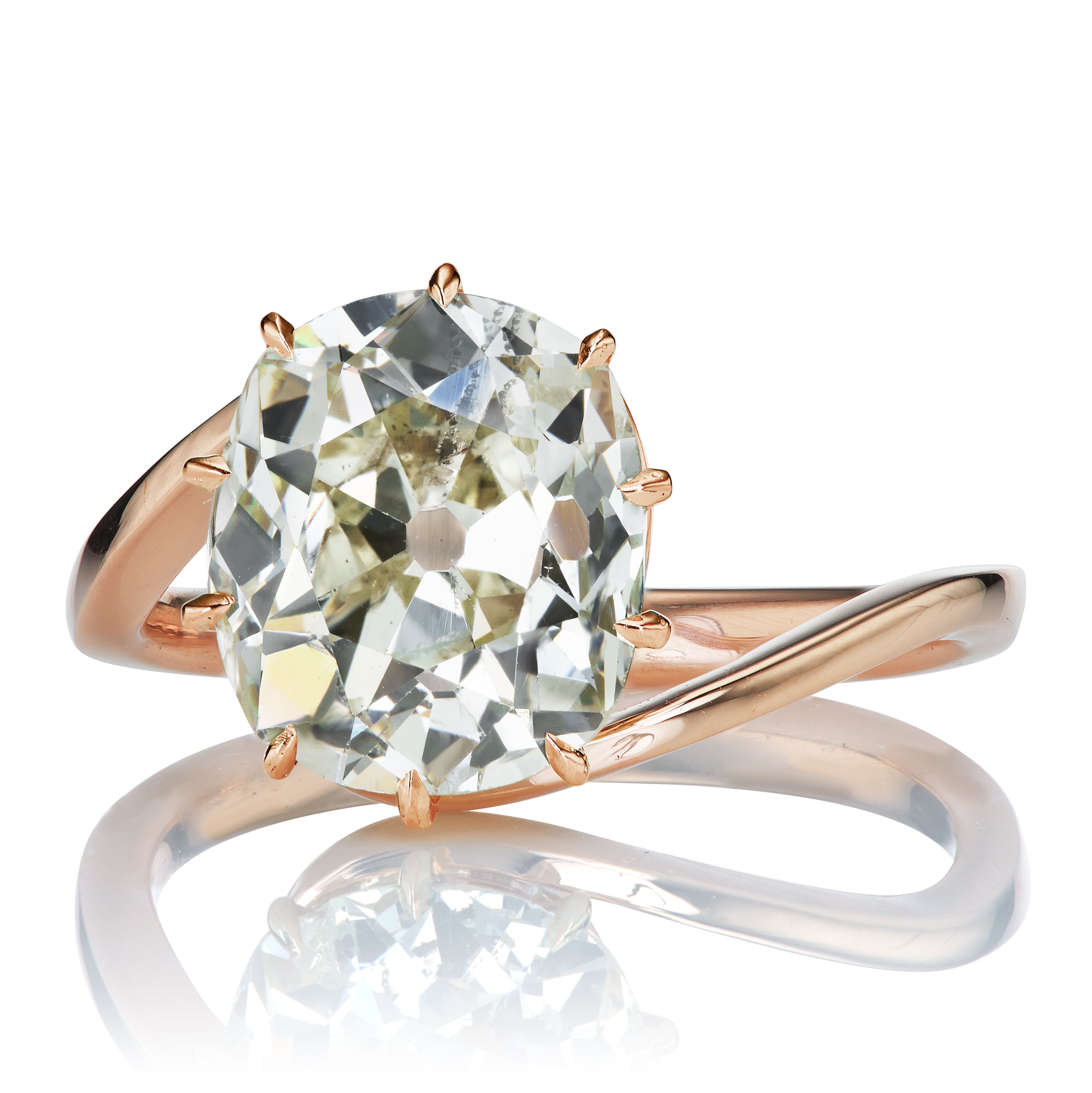 3.44ct Old Mine Cut Diamond diamond engagement ring