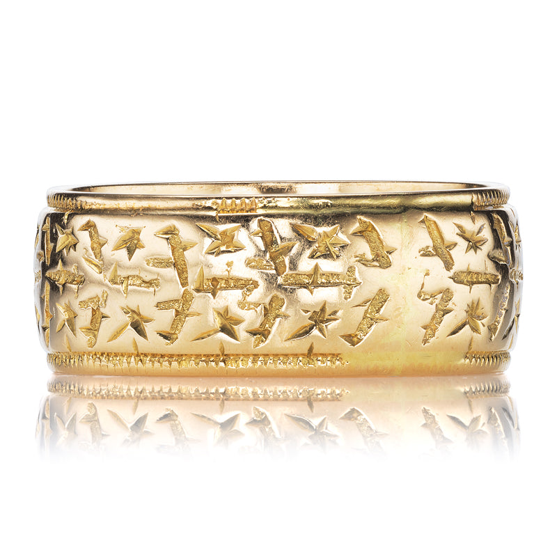 Antique Yellow Gold Band with Engravings