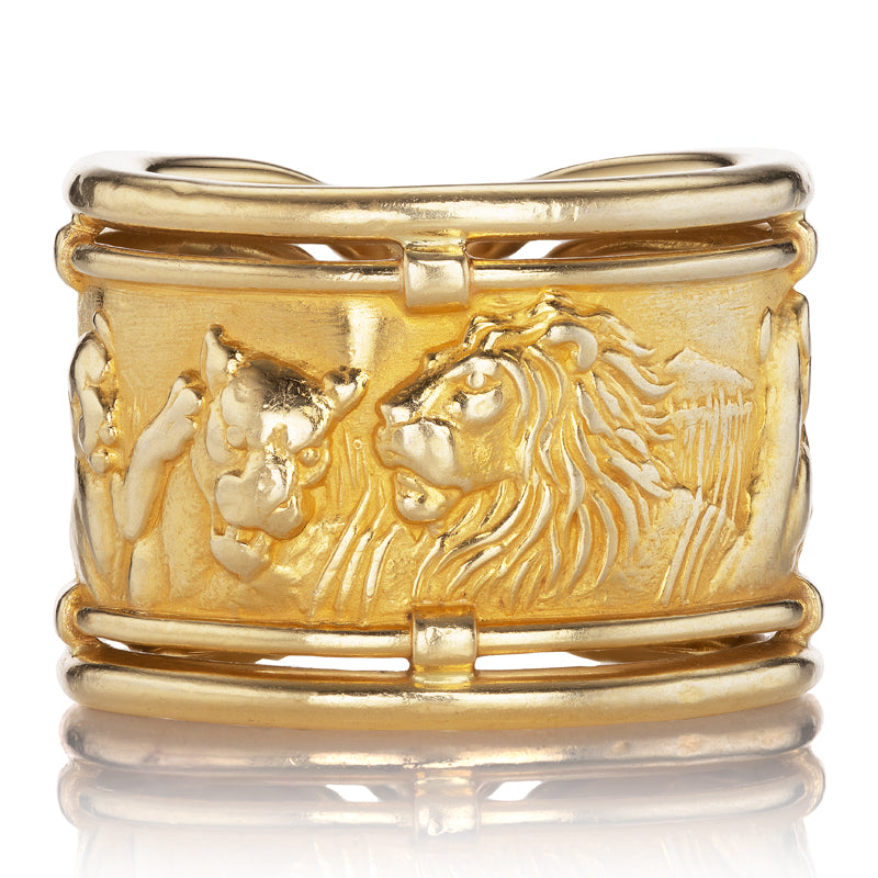 Vintage 18kt Yellow Gold Lion Cigar Band