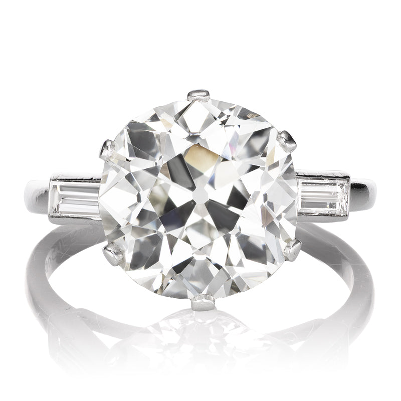 Vintage Boucheron 5 Carat Old Mine Cut Diamond Ring