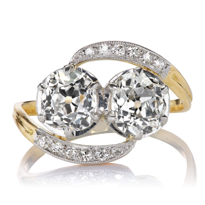 Antique Toi-et-Moi Diamond Engagement Ring