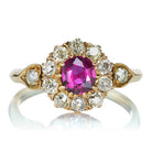 Antique Thai Ruby and Diamond Cluster Ring