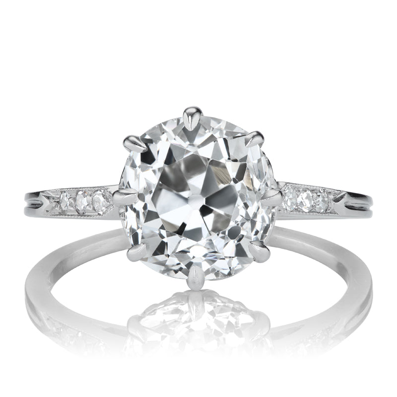 Beautiful 2.93ct Elongated Old Mine Cut Diamond