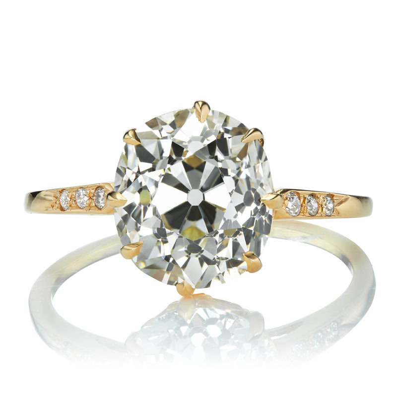 Chunky Elongated 3.46ct Old Mine Cut Diamond