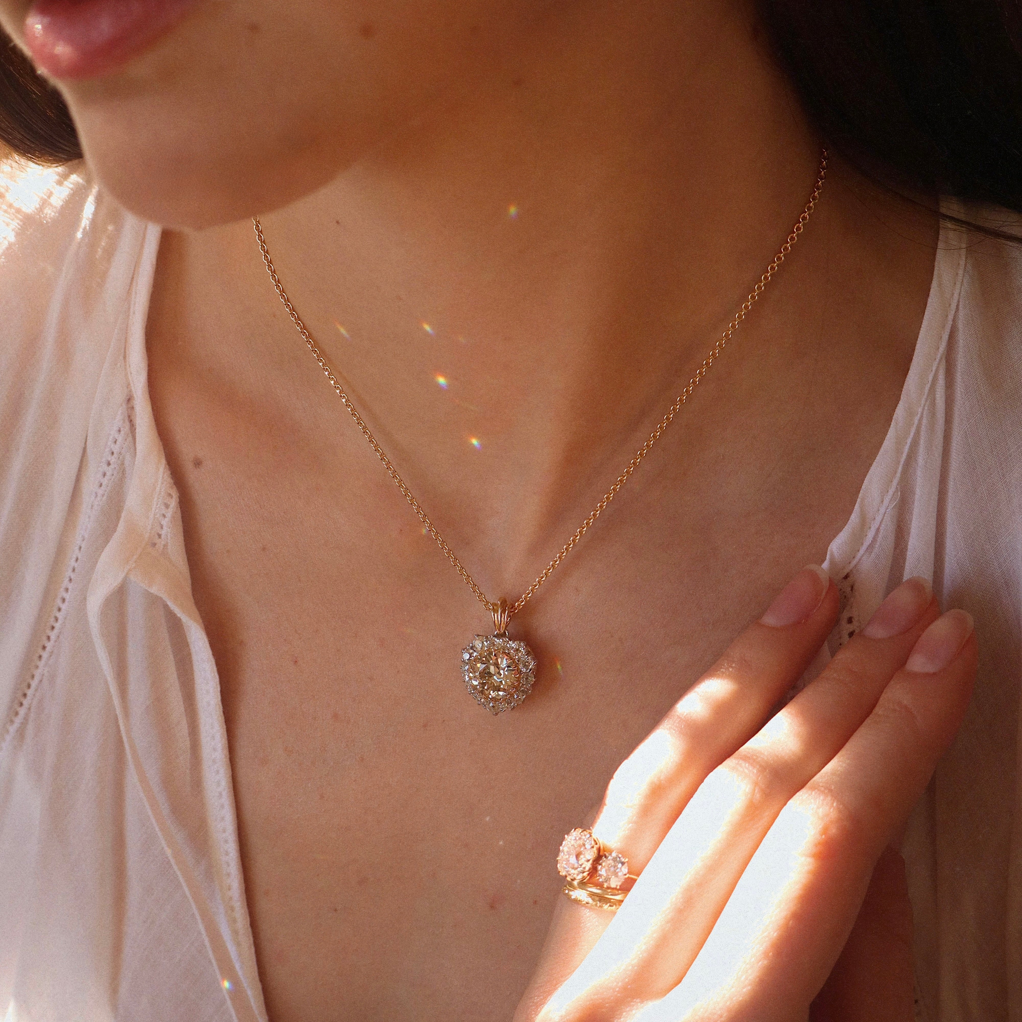 M-Z color SI-I clarity diamond Charms & Pendants