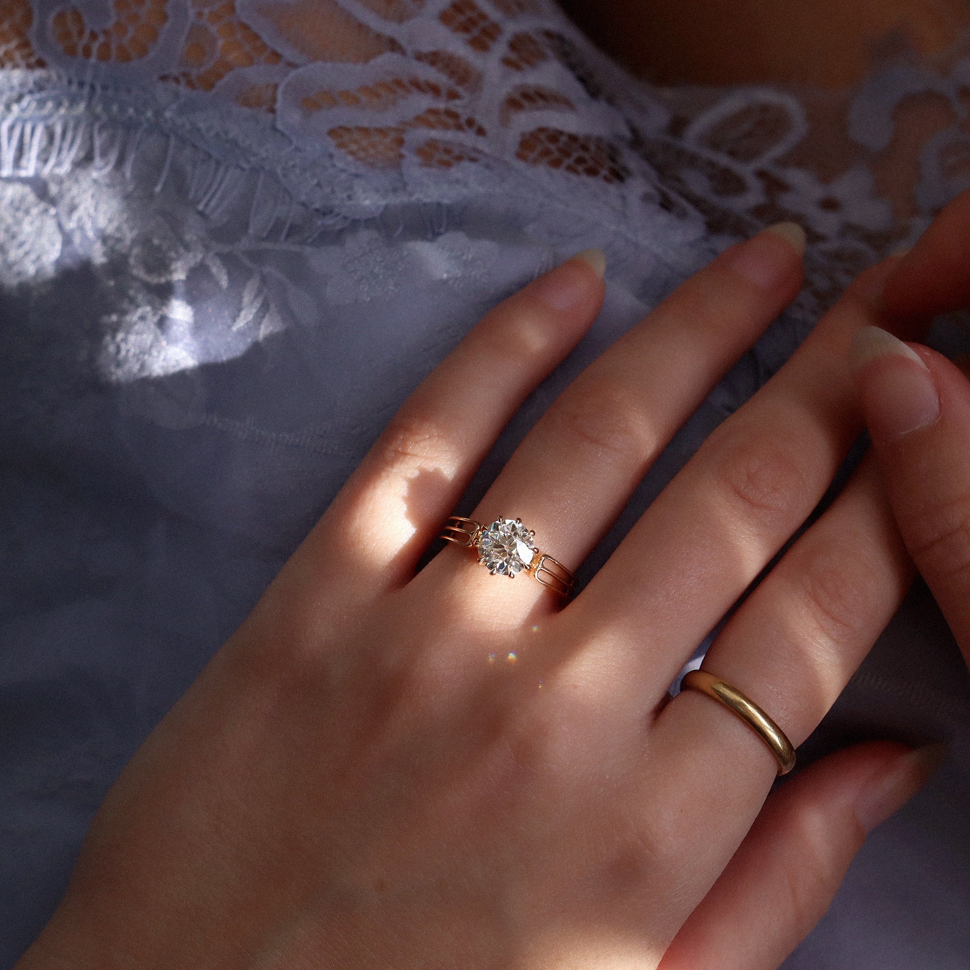 AB MADE diamond engagement ring