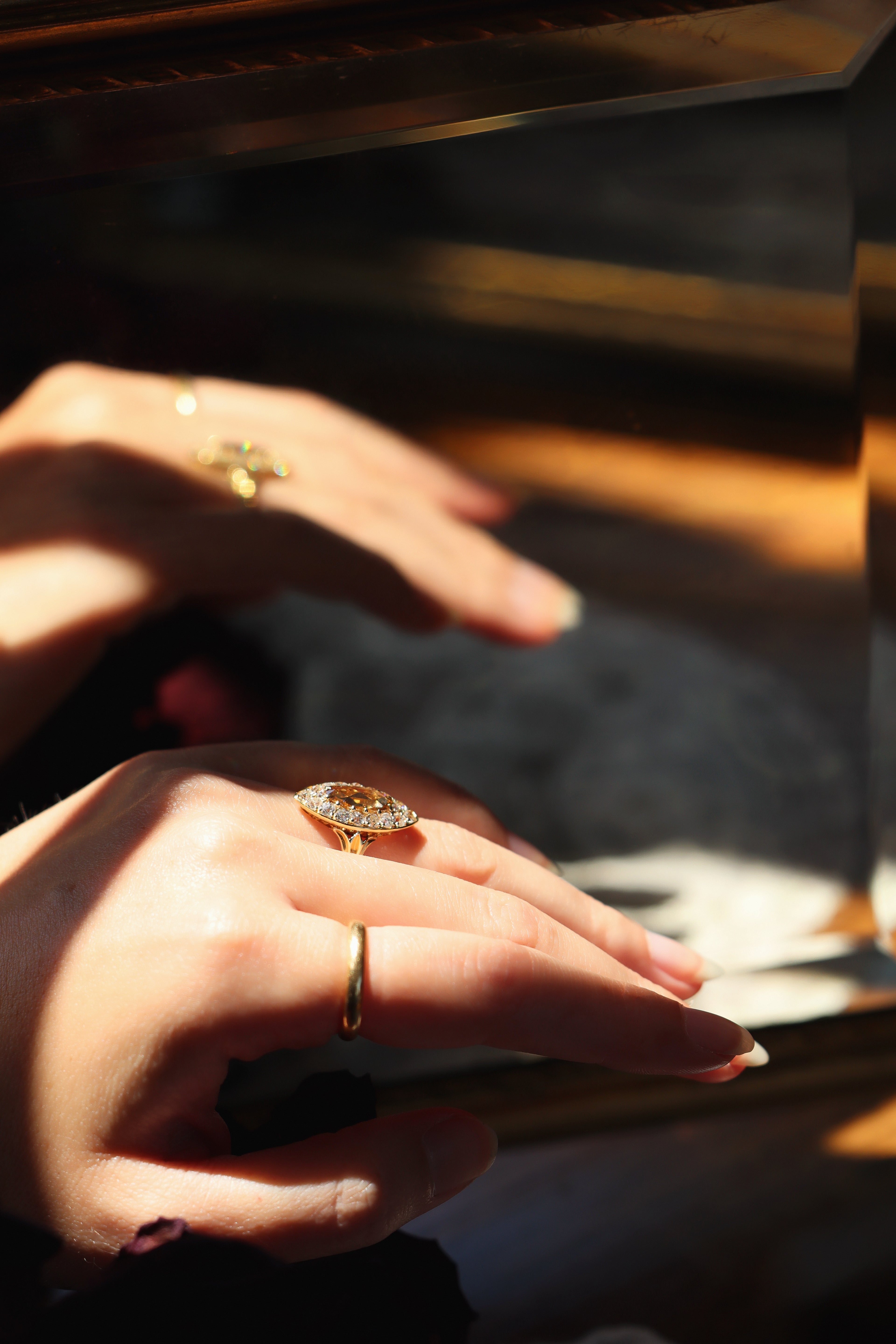 Rose cut diamond Rings