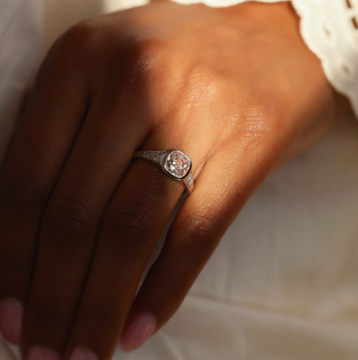 AB MADE diamond engagement ring
