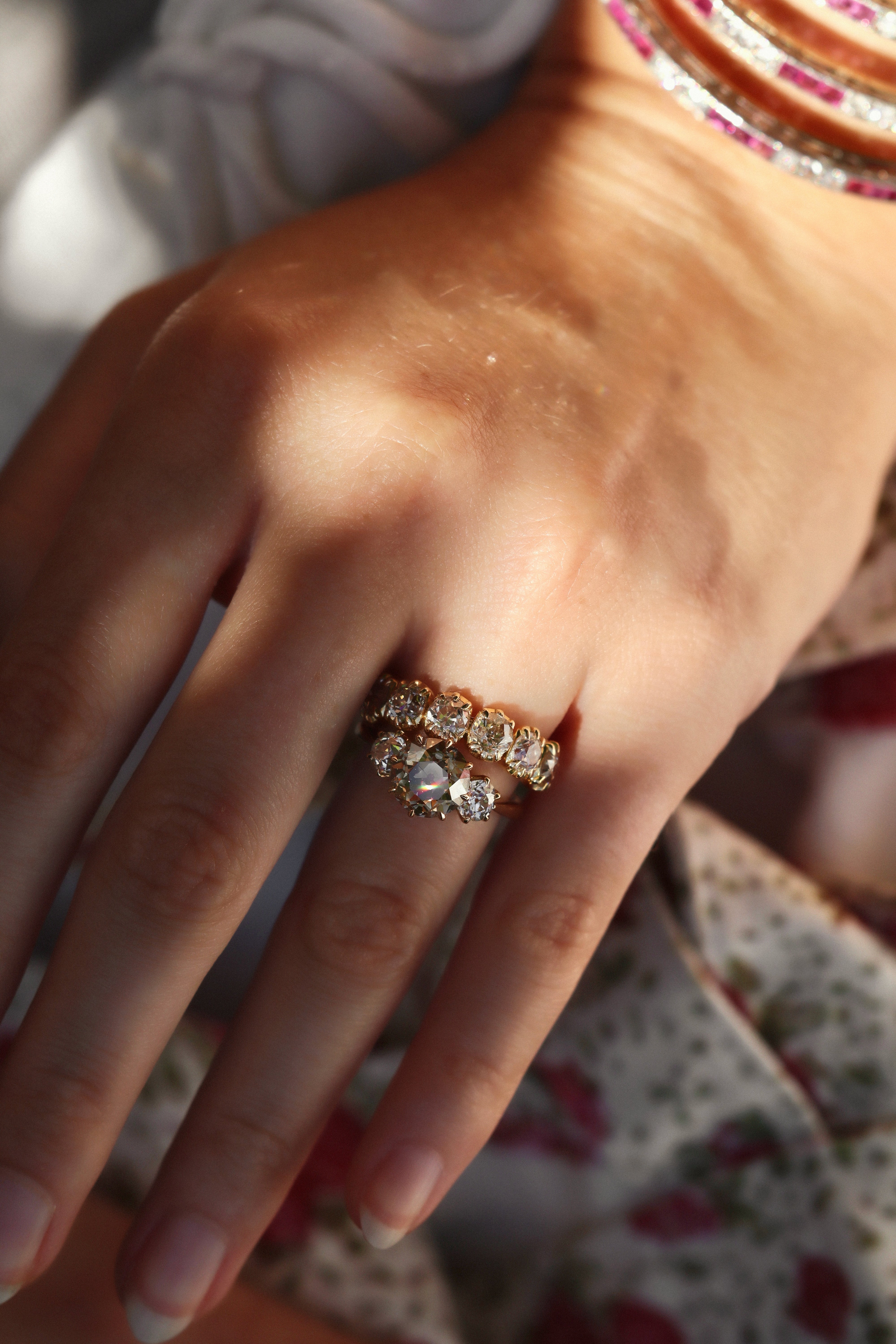 M-Z color VS clarity diamond Rings