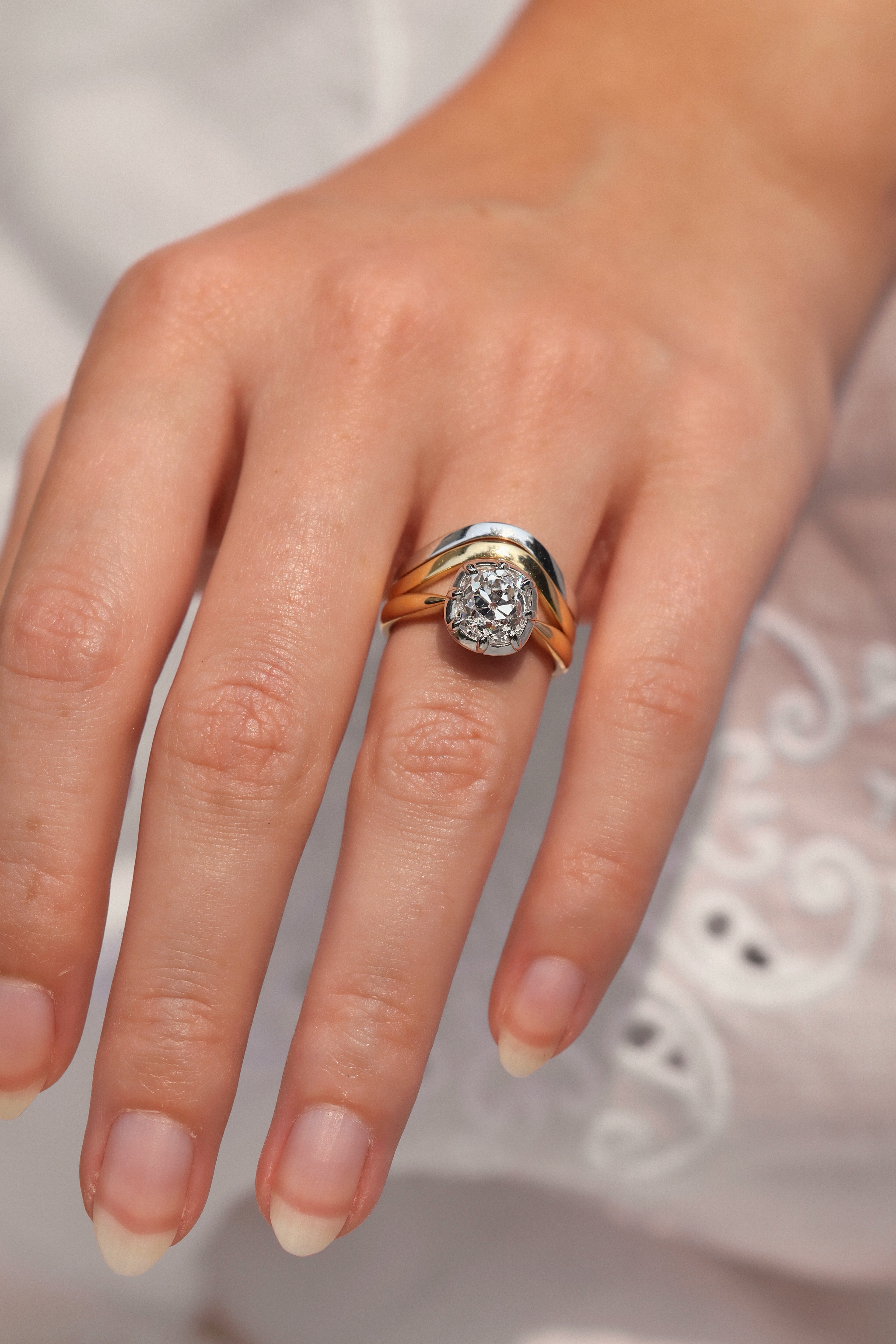 Old Mine cut diamond Engagement Rings