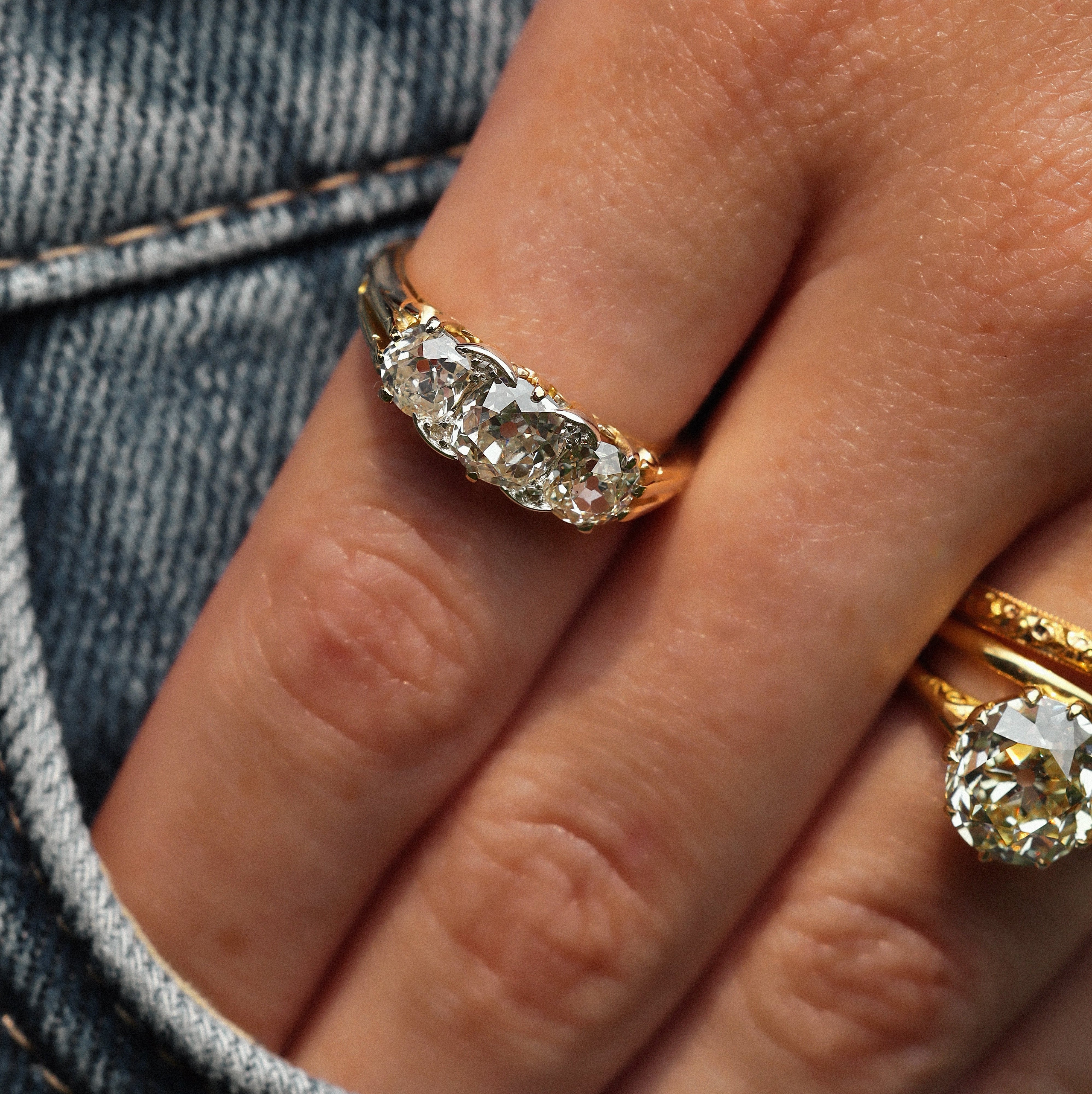 ANTIQUE diamond engagement ring