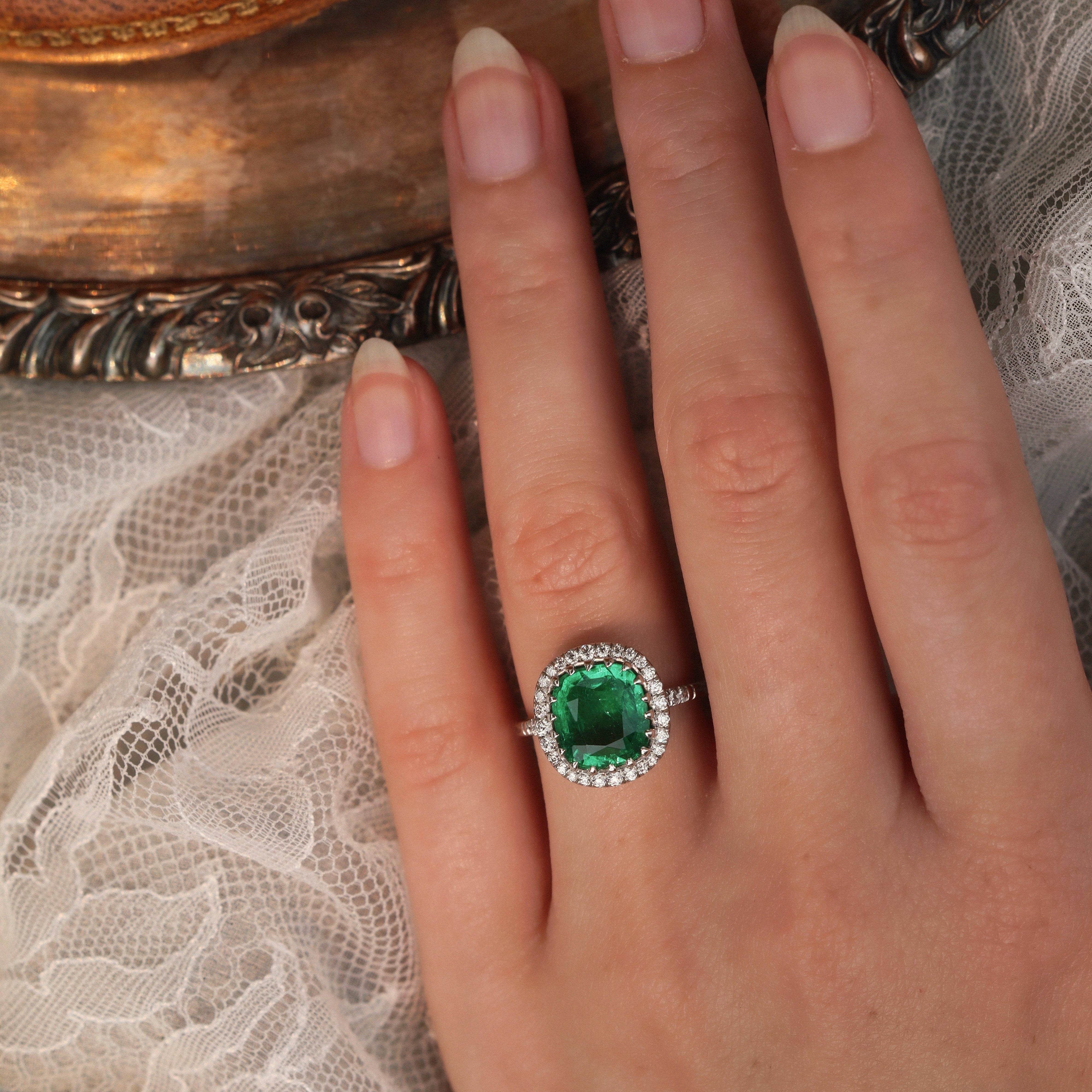 AB MADE diamond with gemstone