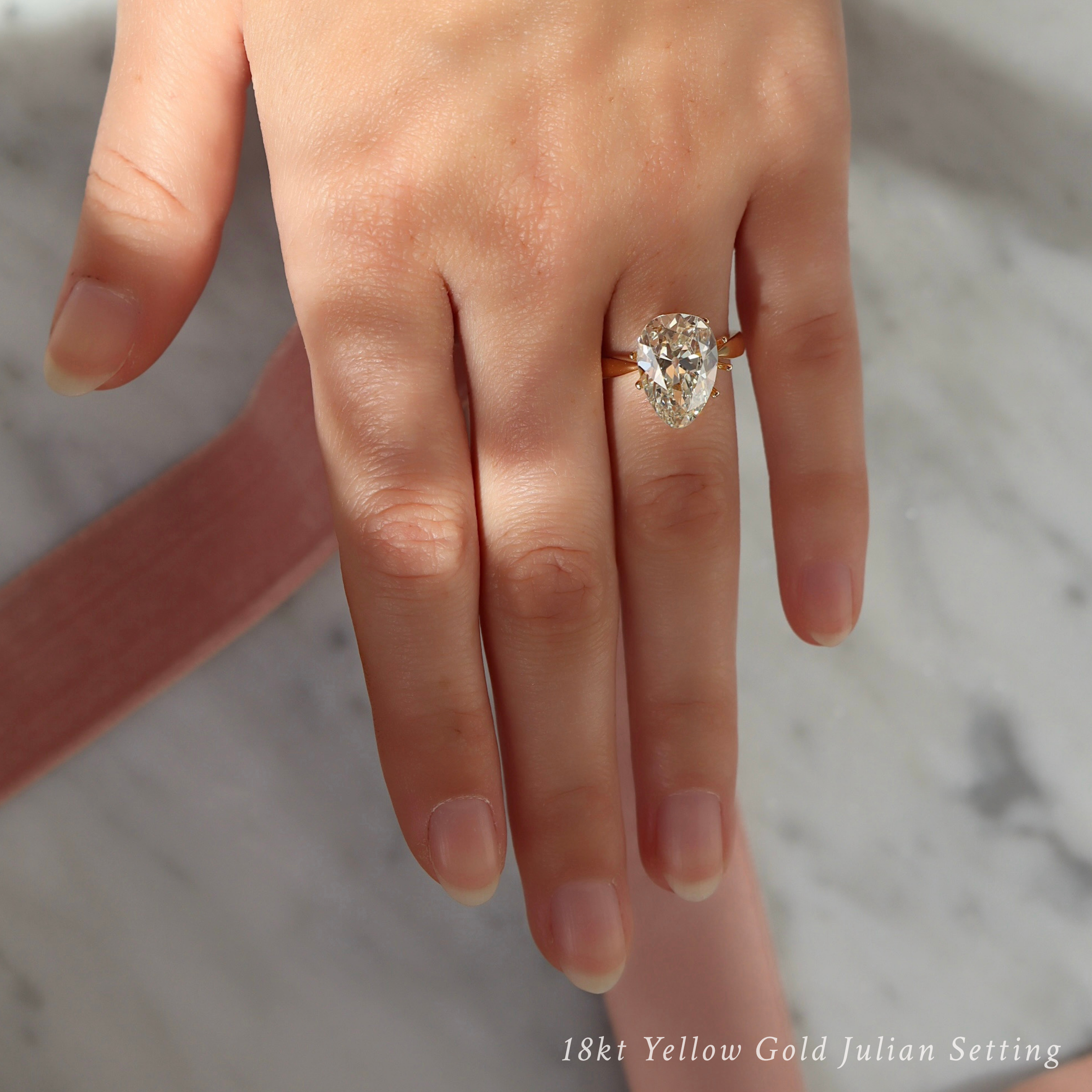5.49 Carat Pear Cut Diamond