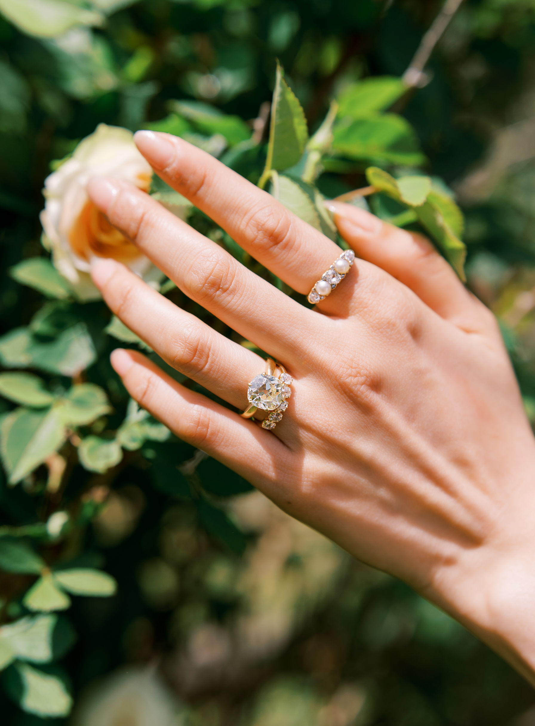 Old Mine cut diamond Rings