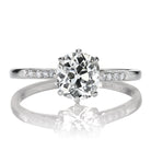 Antique 1.27ct Old Mine Cut Diamond Ring with Accent Stones