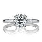 Fiery 1.53-carat Old Euro Cut Diamond in Platinum