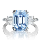 5.59ct No Heat Sapphire in Platinum Setting