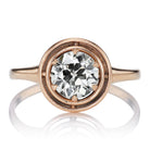 Antique 1.21ct Old Euro Cut Diamond Ring in 10kt Gold Setting