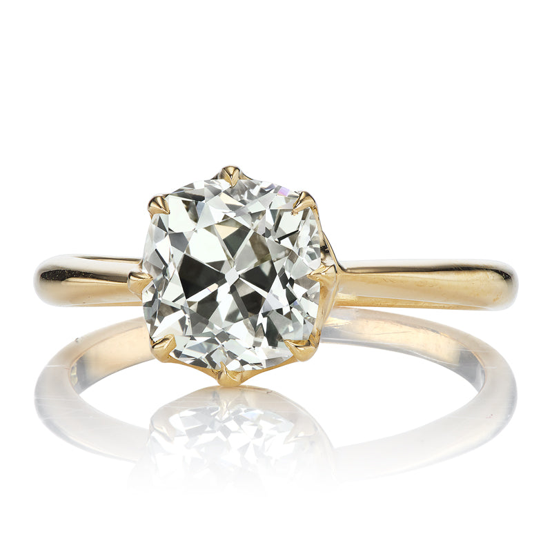 1.90ct Old Mine Cut Diamond diamond engagement ring