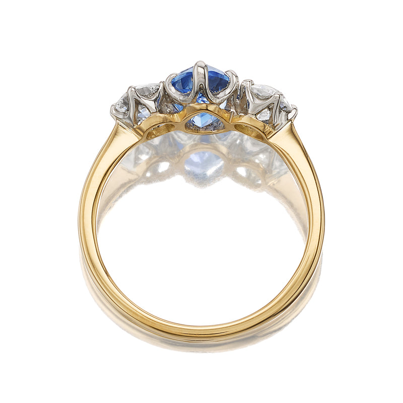 g-h-i color, vs clarity diamond in two-tone setting