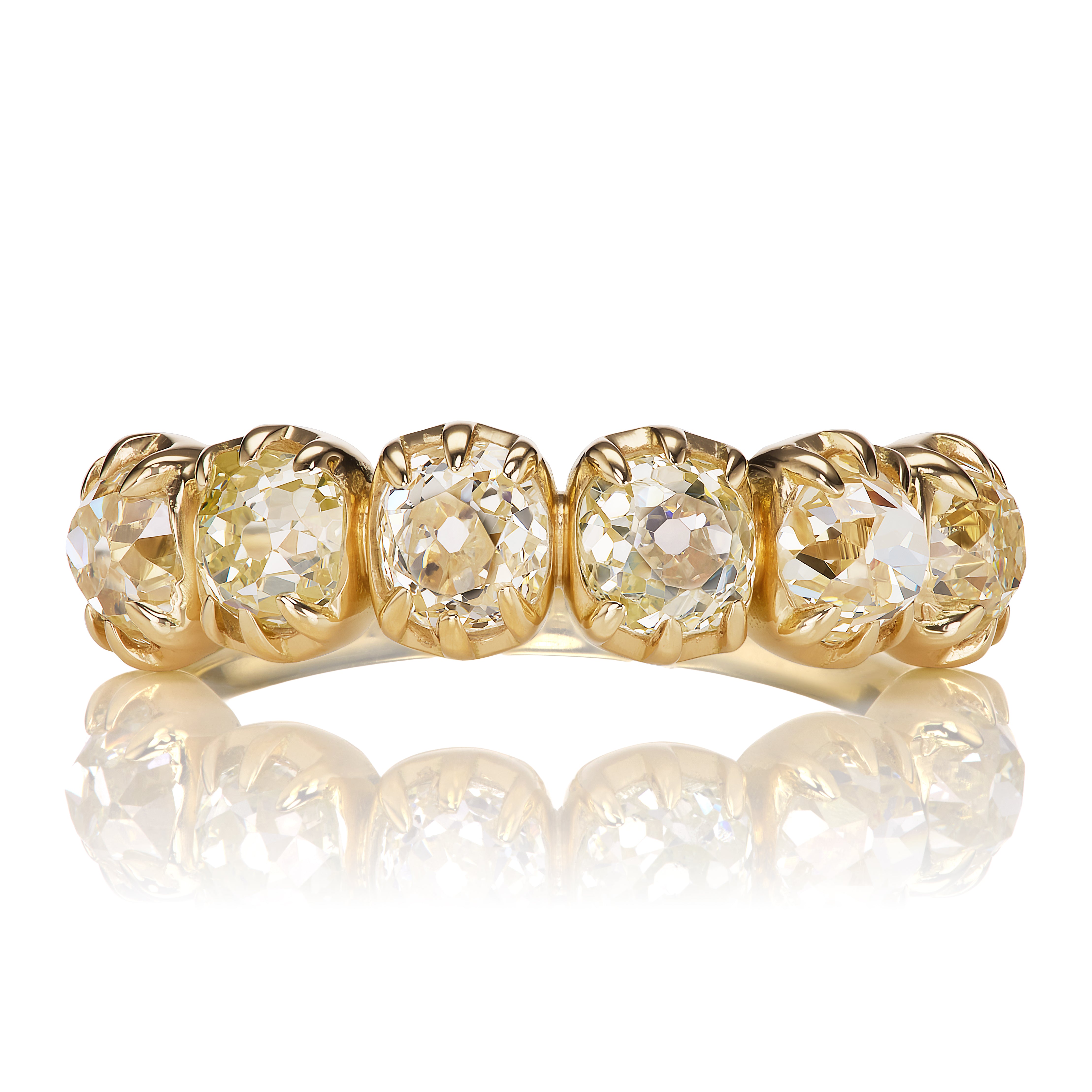 Chunky OMC Collet Set Yellow Gold Band