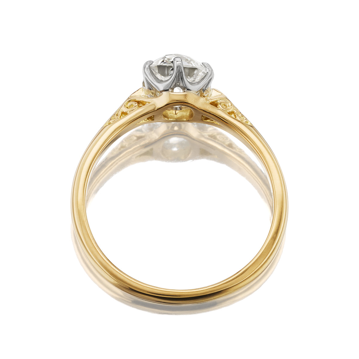 M-Z color SI-I clarity diamond Engagement Rings