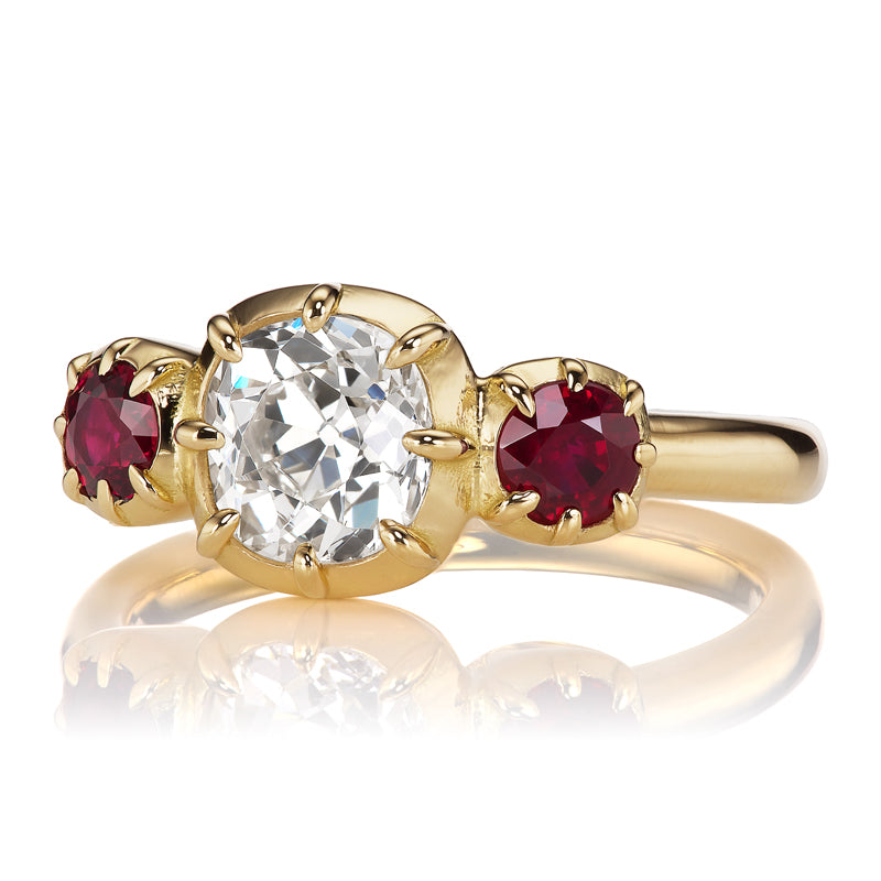 1-2 Carats gemstones  vintage engagement ring