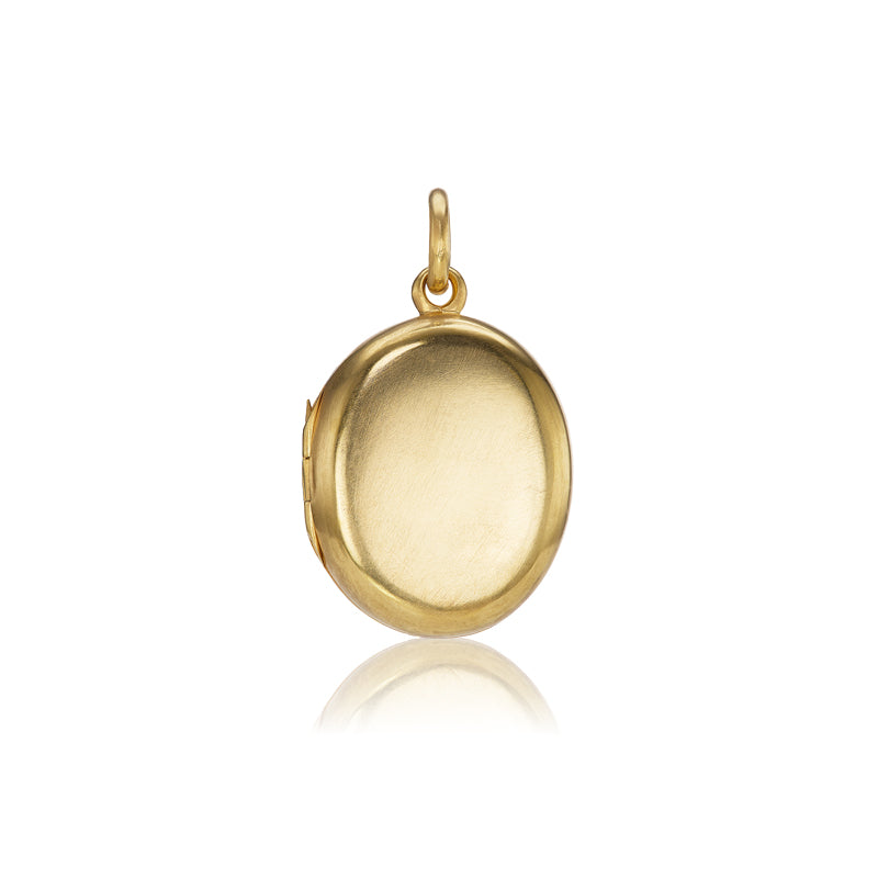 Vintage Gold Locket Pendant with Compass on Inside