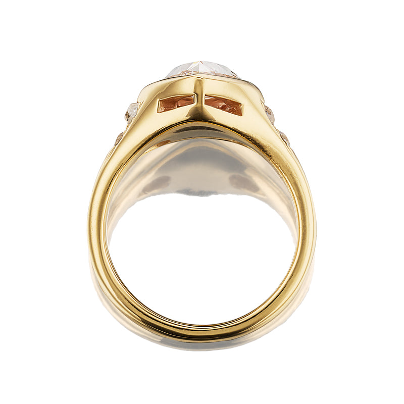 j-k-l color, si-i clarity diamond in yellow gold setting
